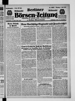 Berliner Börsen-Zeitung vom 05.07.1937