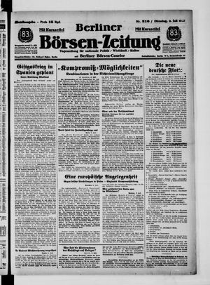 Berliner Börsen-Zeitung vom 06.07.1937