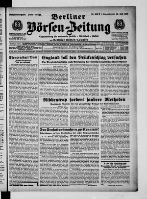 Berliner Börsen-Zeitung vom 10.07.1937