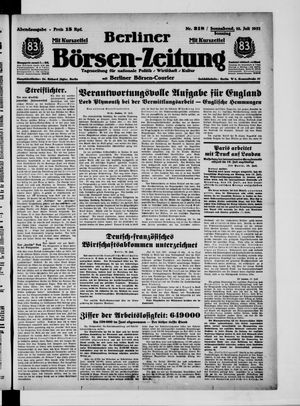 Berliner Börsen-Zeitung vom 10.07.1937