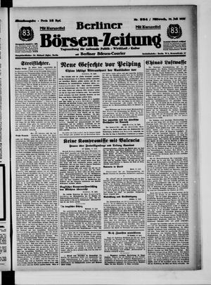 Berliner Börsen-Zeitung vom 14.07.1937