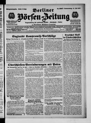 Berliner Börsen-Zeitung vom 15.07.1937