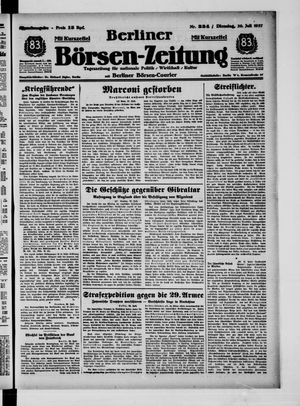 Berliner Börsen-Zeitung vom 20.07.1937