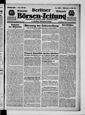 Berliner Börsen-Zeitung vom 21.07.1937
