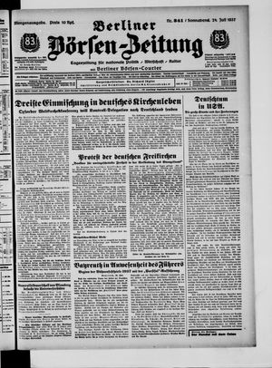 Berliner Börsen-Zeitung vom 24.07.1937