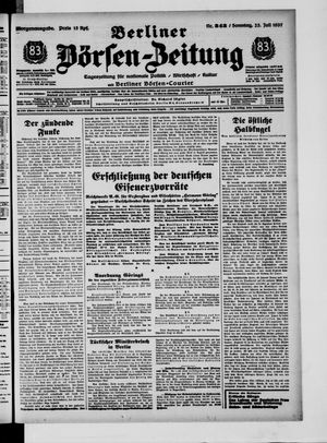 Berliner Börsen-Zeitung vom 25.07.1937