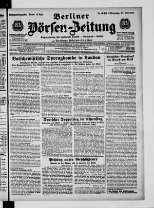 Berliner Börsen-Zeitung vom 27.07.1937