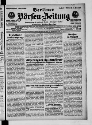 Berliner Börsen-Zeitung vom 28.07.1937