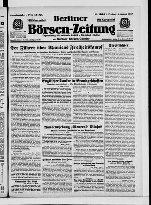 Berliner Börsen-Zeitung vom 06.08.1937