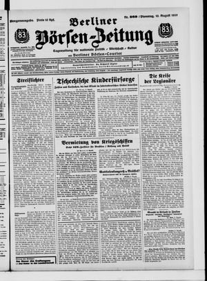 Berliner Börsen-Zeitung vom 10.08.1937