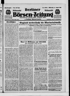 Berliner Börsen-Zeitung vom 11.08.1937