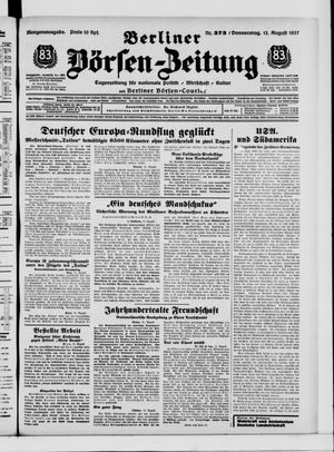 Berliner Börsen-Zeitung vom 12.08.1937