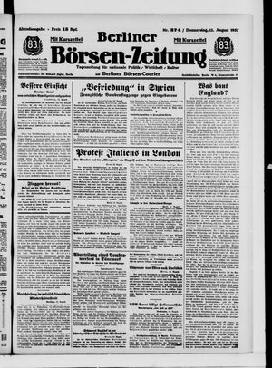 Berliner Börsen-Zeitung vom 12.08.1937