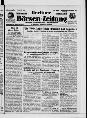 Berliner Börsen-Zeitung vom 14.08.1937