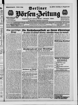 Berliner Börsen-Zeitung vom 15.08.1937