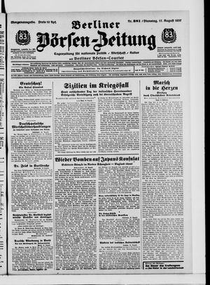 Berliner Börsen-Zeitung vom 17.08.1937