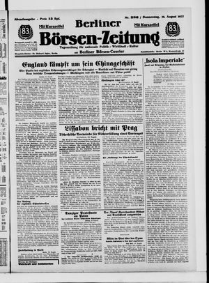 Berliner Börsen-Zeitung vom 19.08.1937