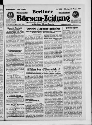 Berliner Börsen-Zeitung vom 23.08.1937