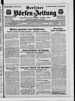 Berliner Börsen-Zeitung vom 24.08.1937