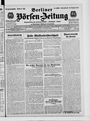 Berliner Börsen-Zeitung vom 28.08.1937