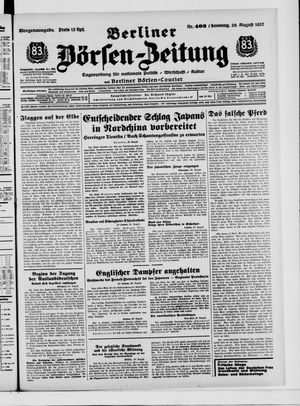 Berliner Börsen-Zeitung vom 29.08.1937