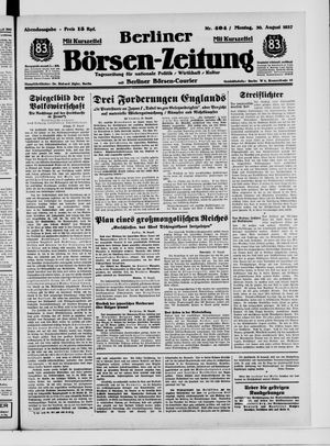 Berliner Börsen-Zeitung vom 30.08.1937