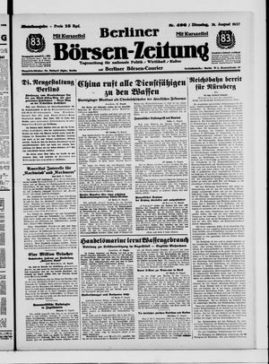 Berliner Börsen-Zeitung vom 31.08.1937