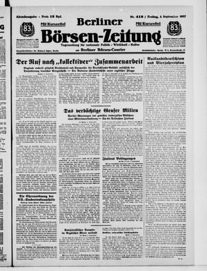 Berliner Börsen-Zeitung vom 03.09.1937