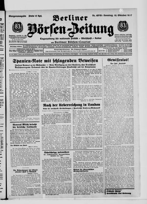 Berliner Börsen-Zeitung vom 10.10.1937