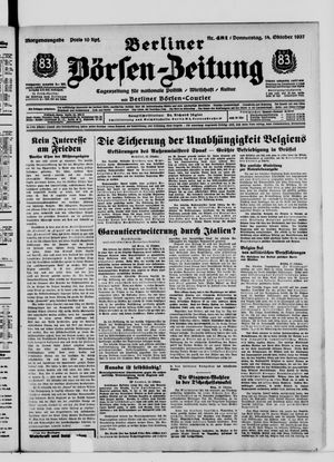 Berliner Börsen-Zeitung vom 14.10.1937