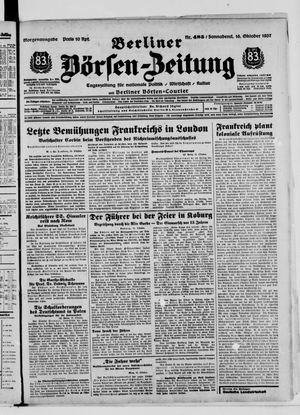 Berliner Börsen-Zeitung vom 16.10.1937