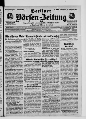 Berliner Börsen-Zeitung vom 19.10.1937