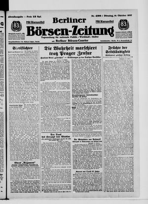 Berliner Börsen-Zeitung vom 19.10.1937