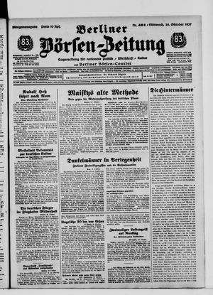 Berliner Börsen-Zeitung vom 20.10.1937