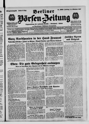 Berliner Börsen-Zeitung vom 22.10.1937