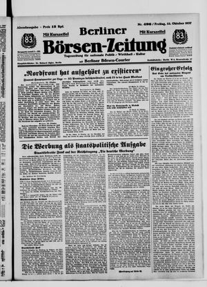 Berliner Börsen-Zeitung vom 22.10.1937