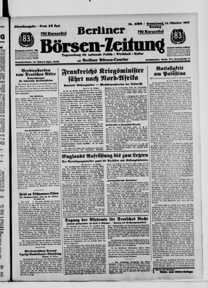 Berliner Börsen-Zeitung vom 23.10.1937