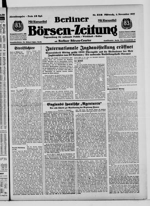 Berliner Börsen-Zeitung vom 03.11.1937