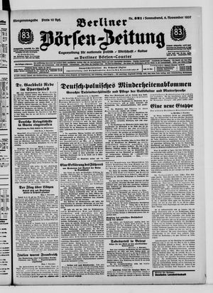 Berliner Börsen-Zeitung vom 06.11.1937