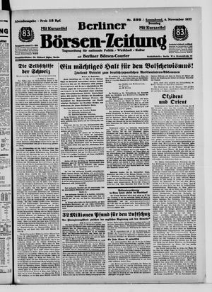 Berliner Börsen-Zeitung vom 06.11.1937