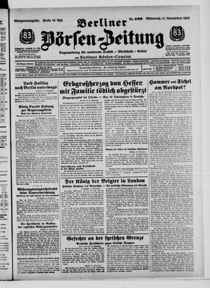 Berliner Börsen-Zeitung vom 17.11.1937