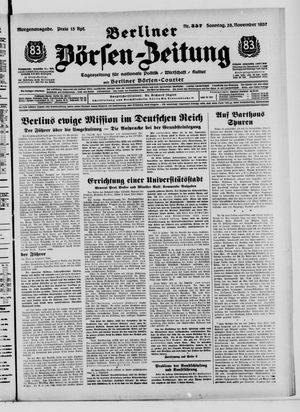 Berliner Börsen-Zeitung vom 28.11.1937
