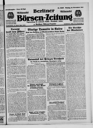 Berliner Börsen-Zeitung vom 29.11.1937