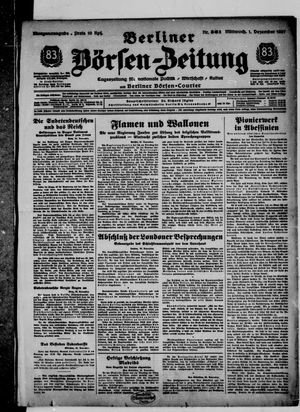 Berliner Börsen-Zeitung vom 01.12.1937