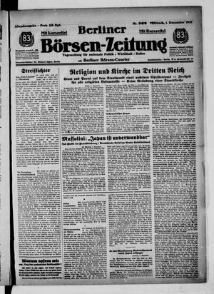 Berliner Börsen-Zeitung vom 01.12.1937