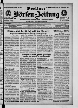 Berliner Börsen-Zeitung vom 30.12.1937