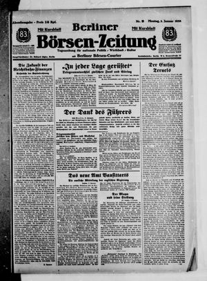 Berliner Börsen-Zeitung vom 03.01.1938