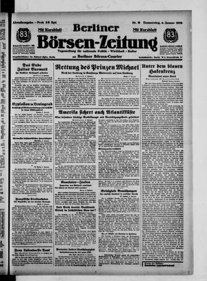 Berliner Börsen-Zeitung on Jan 6, 1938
