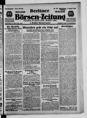 Berliner Börsen-Zeitung vom 08.01.1938