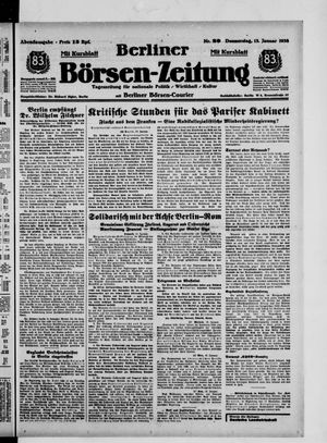 Berliner Börsen-Zeitung vom 13.01.1938